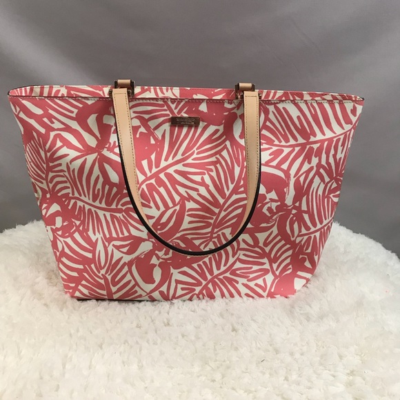 kate spade Handbags - Kate Spade Palm Grant Street Jules Coral Tote
